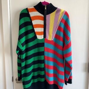 STAUD HAMPTON SWEATER | CABANA STRIPE MULTI